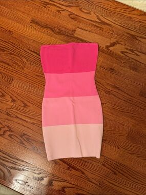 asher strapless dress in pink superdown Superdown Asher Strapless Dress